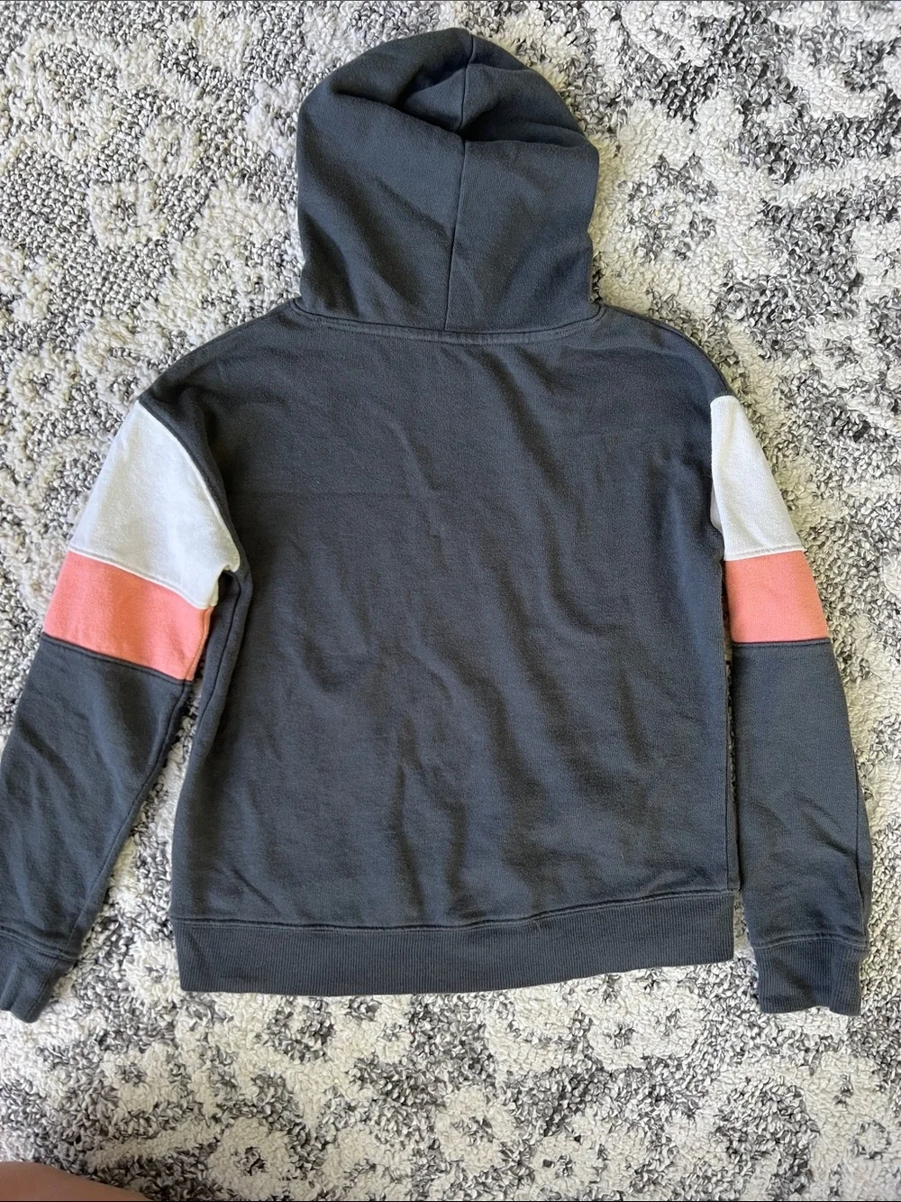 OshKosh B'gosh Girls Black Hoodie with Pink & White Accents
